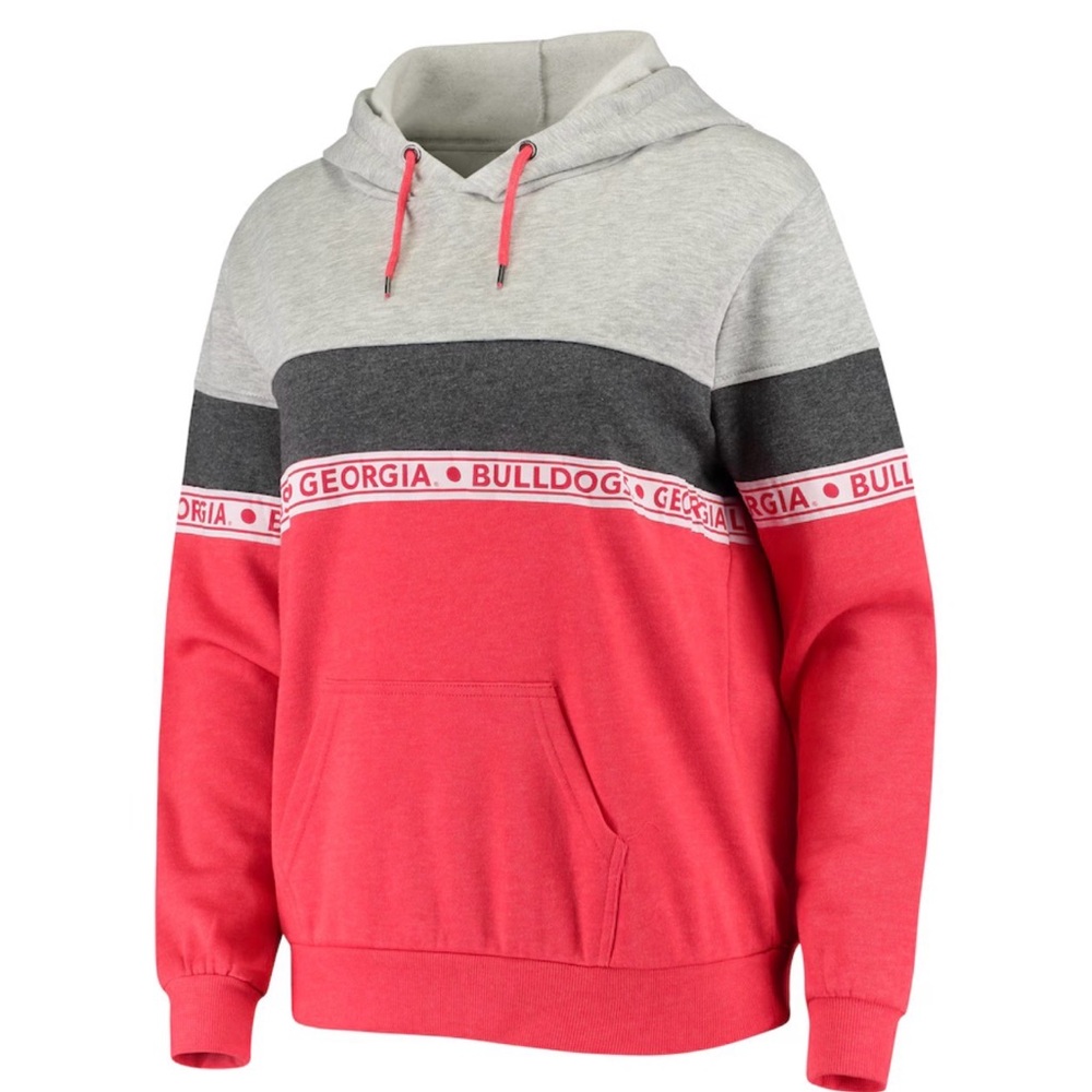 NWT Georgia Bulldogs Block Party Taping Pullover Hoodie UGA Dawgs - Picture 2 of 13
